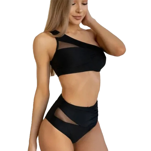 Sexy One Shoulder Bikinis Set Women's Swimsuit 2024 High Waist Female